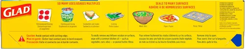 Miniatura 7 de Glad Press'N Seal - Rollo de plástico para alimentos, rollo de 70 pies cuadrados (el paquete puede variar)
