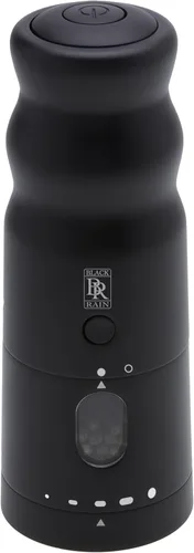 Molinillo de pimienta BLACK RAIN, grosor ajustable, molinillo de pimienta recargable con luz LED, molinillo de pimienta eléctrico de grado Negro mate