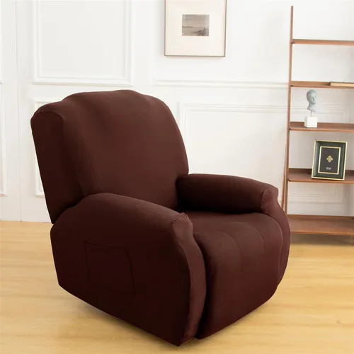 Miniatura 8 de LazyBoy - Funda para sillón reclinable, color liso, 4 piezas, fundas protectoras de muebles para sillón reclinable con bolsillo, funda para sofá