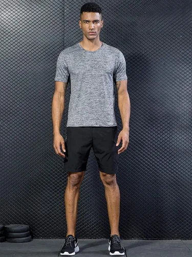 Miniatura 3 de Paquete de 5 camisetas de manga corta, con cuello redondo y de secado rápido para hombre, camisetas deportivas para correr, entrenar o ir al gimnasio