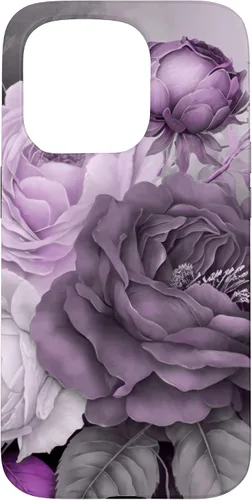 Miniatura 14 de Purple Watercolor Rose Flower Bouquet on Gray Case for iPhone 17