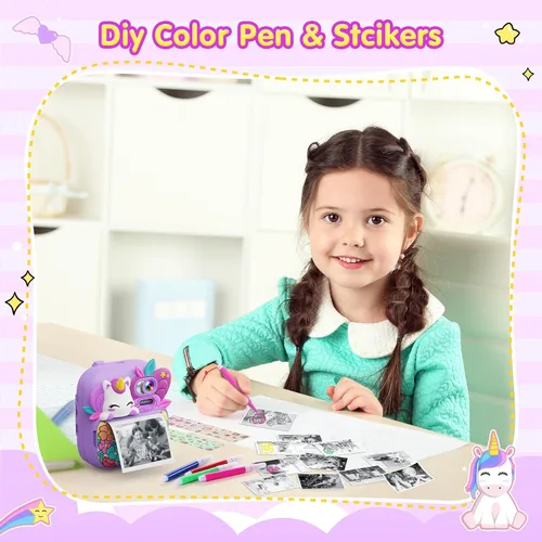 Miniatura 5 de TIATUA Cámara de impresión instantánea para niños, cámara para niños con fotos imprimibles, juguetes de cámara para niños de 3 a 14 años, cámara