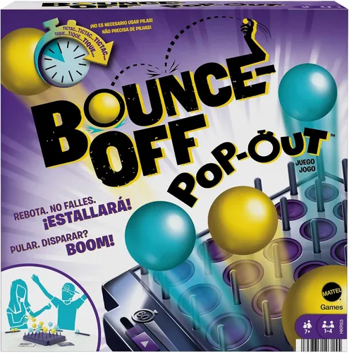 Mattel Games Juego de fiesta desplegable para familia, adolescentes, adultos y noche de juego, las pelotas van volando, no requiere pilas
