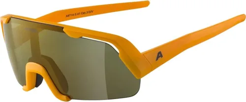ALPINA Rocket Youth Q-LITE - Gafas de ciclismo antivaho para hombres y mujeres, 100% protección UV, Rocket Youth Q-LITE Mate amarillo quemado