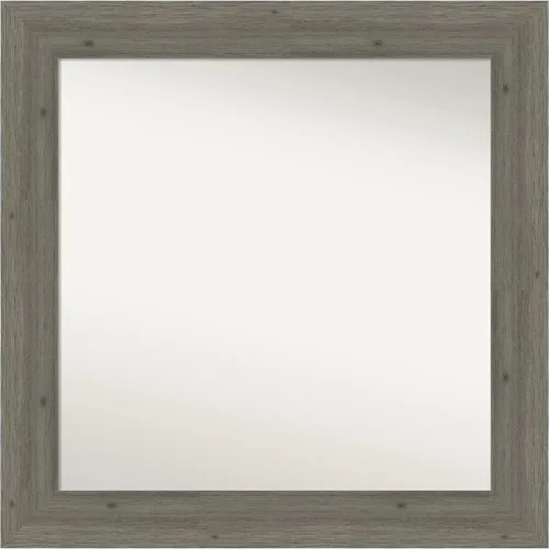 Miniatura 234 de Amanti Art Espejo de pared personalizado no biselado (24.5 x 24.5 pulgadas), marco gris marrón alta, varios tamaños personalizados, espejo de baño