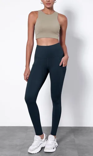 Miniatura 2 de ODODOS - Leggings de yoga de cintura alta con bolsillos para mujer, pantalones de yoga deportivos con control de abdomen, no se transparentan