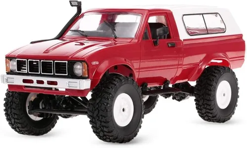 RC Rock Crawler WPL C24 RC Camión 4x4 1/16 RC Crawler Todo Terreno Coche de Proporción de Acelerador y Dirección RC Toy de Hobby Camión Semi RC con