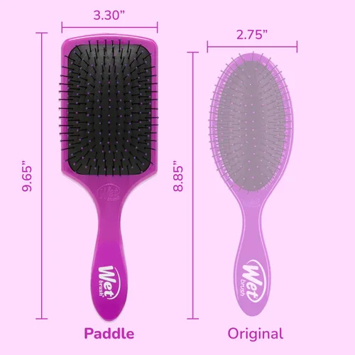 Miniatura 5 de Wet Brush Cepillo de pala desenredante, morado, cerdas ultrasuaves IntelliFlex con diseño AquaVent, ideal para la aplicación de tratamientos