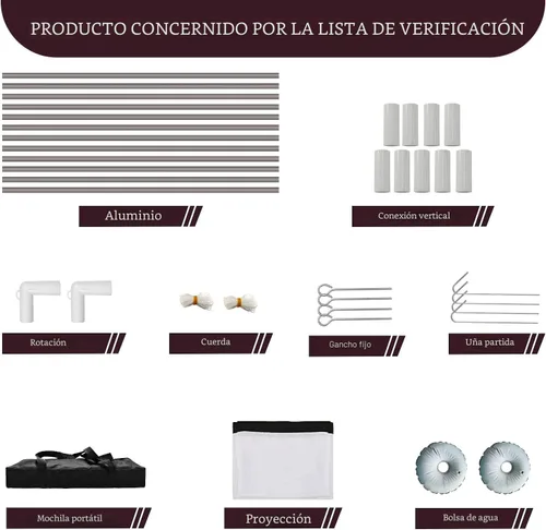 Miniatura 5 de Soporte de pantalla de proyector portátil al aire libre: pantalla de proyección de película 80 pulgadas 4K HD16: 9 Pantalla exterior con bolsa