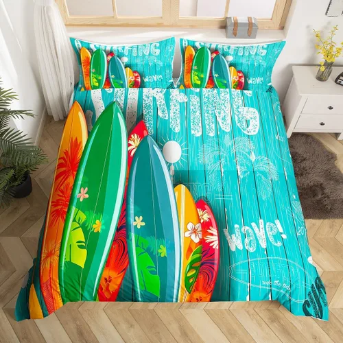 Miniatura 30 de Erosebridal Juego de ropa de cama con diseño de Feliz Navidad, adorable funda de edredón de muñeco de nieve tamaño individual para niños y niñas