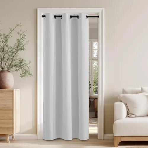 Miniatura 107 de RYB HOME - Cortinas extra largas con bloqueo de luz, persianas opacas insonorizadas para privacidad para cine en casa, oficina, fondo de patio, sala