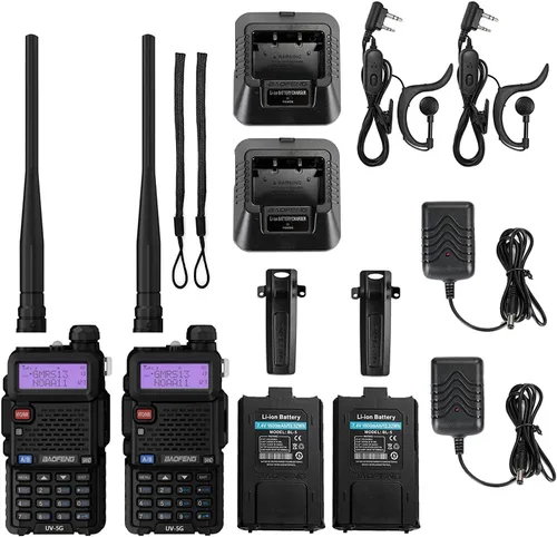 Miniatura 2 de BAOFENG Radio GMRS UV-5G (UV-5X), radio bidireccional recargable de largo alcance con recepción y escaneo meteorológico NOAA, radio de mano GMRS