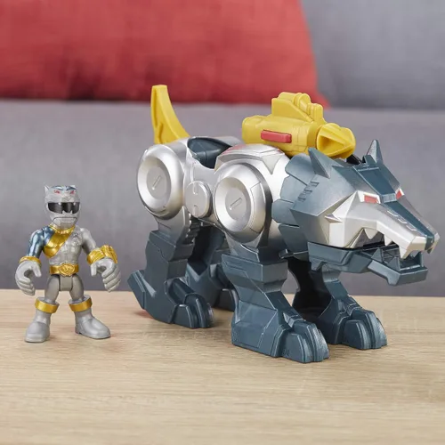 Miniatura 3 de PlaySkool Heroes Power Rangers Silver Ranger & Wolf Zord, paquete de 2