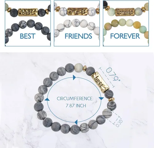 Miniatura 3 de AUEAR, Pulsera inspiradora de amistad para hermanas, mujeres y niñas