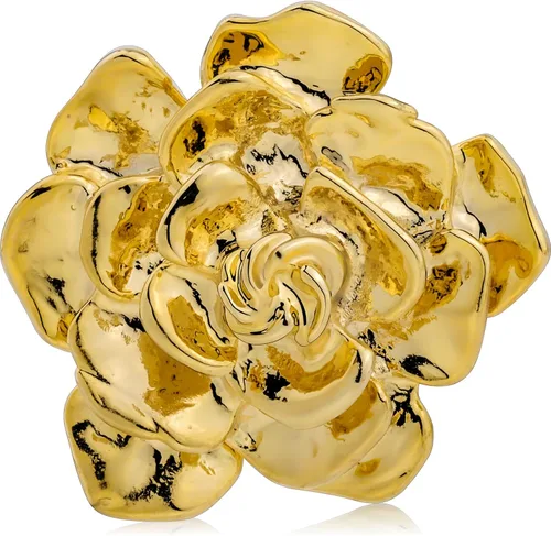 Broche de solapa en tono dorado de 18 quilates para hombre, broches de metal con flores para mujeres, accesorios de traje para hombre, para boda,