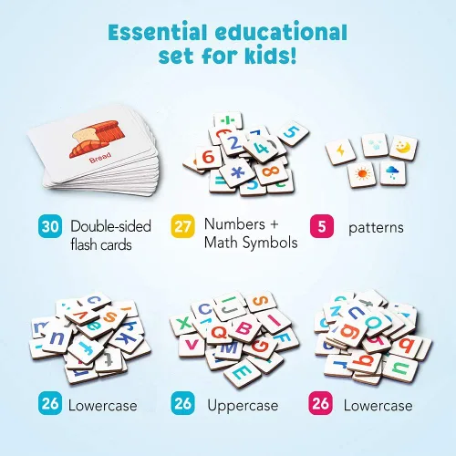 Miniatura 2 de Coogam Letras magnéticas, números, alfabeto, imanes para nevera, ABC 123, juego de juguetes educativos, aprendizaje preescolar, ortografía conteo