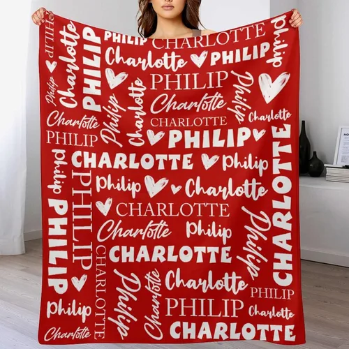 Miniatura 2 de Manta de amor personalizada para parejas, manta personalizada con imagen y nombre, regalo para novia, manta personalizada para el día de San
