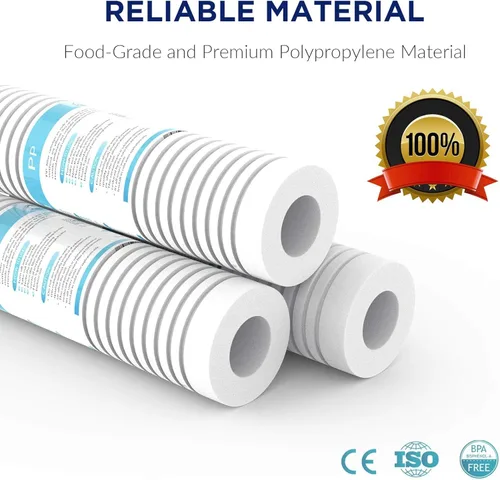 Miniatura 5 de Membrane Solutions Cartucho de filtro de agua de sedimentos ranurados (paquete de 6), filtro de agua de 5 micrones para toda la casa, reemplazo