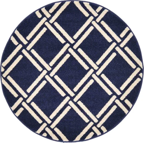 Miniatura 86 de Unique Loom Trellis Collection - Alfombra geométrica moderna azul marino (9 pies x 12 pies)
