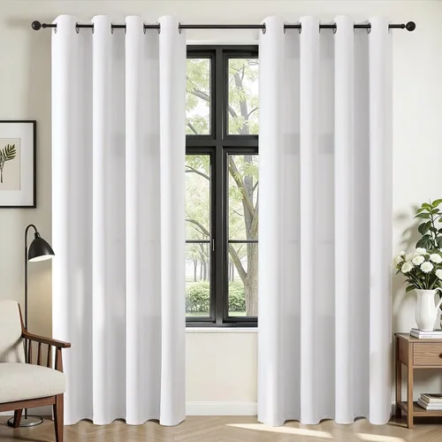 Miniatura 25 de Joydeco Cortinas opacas para dormitorio de 72 pulgadas de largo, 2 paneles de cortinas con aislamiento térmico para oscurecer la habitación