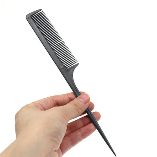 1/3 paquetes de peine de cola de rata, peine de cola fina profesional, cola de rata, fibra de carbono, resistente al calor, peines con cola de