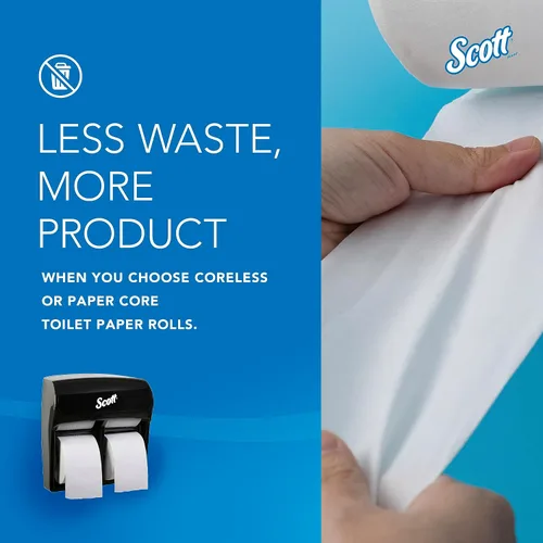 Miniatura 5 de Scott Professional Dispensador de papel higiénico estándar sin núcleo de alta capacidad (44518), negro, capacidad para 4 rollos, montado