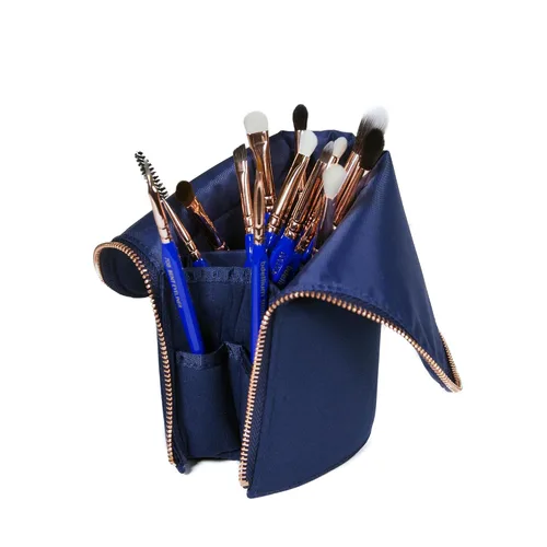 Miniatura 5 de Bdellium Tools Cepillo de maquillaje profesional Triángulo dorado - Ojos Sólo 15 piezas Juego de brochas con bolsa de pie