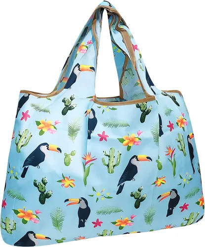 Miniatura 19 de allydrew - Bolsas grandes plegables de nailon reutilizables para comestibles, Conchas marinas Seashells