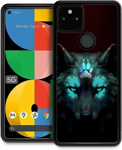 Miniatura 39 de CARLOCA Funda compatible con iPhone 13 Pro, diseño gráfico de identidad negra espiritual lobo, a prueba de golpes, antiarañazos, para iPhone 13 Pro