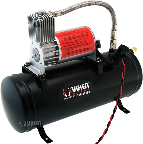 Miniatura 8 de Vixen Horns Train Horn Kit for Trucks/Car/Semi. Complete Onboard System- 150psi Air Compressor, 2 Gallon Tank, 4 Trumpets. Super Loud dB. Fits
