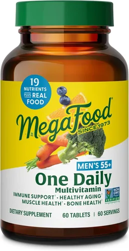 Miniatura 10 de MegaFood Multivitamin para Hombres 55+ Un Multivitamínico Diario para Hombres, B12 Metilado, Vitamina D3, C y Zinc - Envejecimiento Saludable, Salud