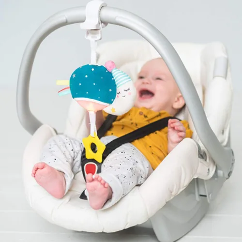 Miniatura 2 de Taf Toys Mini luna musical, juguete para bebés con música colgante y luces para llevar, compañero de viaje para padres y bebés, calma al bebé
