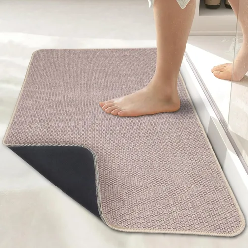 Miniatura 18 de Bosap Alfombra de Baño, Alfombras Corredoras de Baño Ultra Delgadas, Alfombras de Baño Grandes para Baño, Secado Rápido, Antideslizante, Lavable a