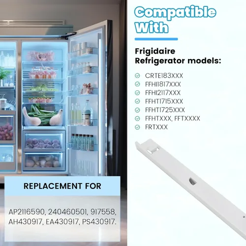 Miniatura 2 de Kojem 240530601 - Percha para cacerola (izquierda) compatible con Frigidaire Riel de riel de riel de riel de plástico ABS