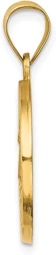 Miniatura 2 de Colgante de oro amarillo de 14 quilates con colgante de medalla Caridad del Cobre