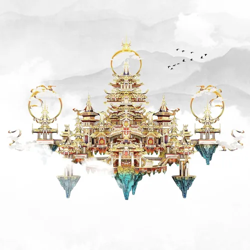 Miniatura 7 de Piececool LINGXIAO - Juego de rompecabezas asiáticos de metal 3D, kits de construcción de metal para adultos, rompecabezas de rompecabezas