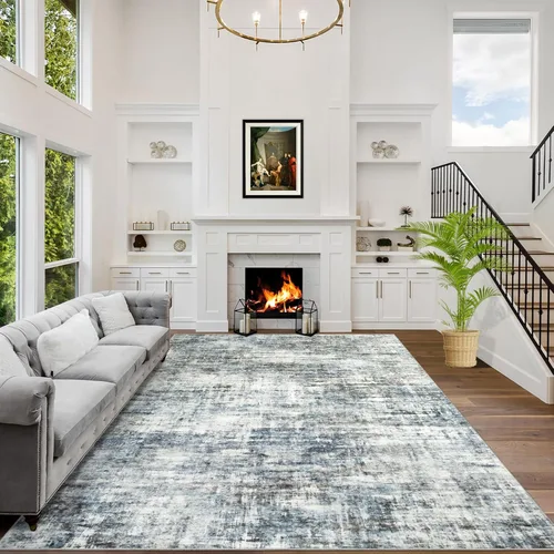 Miniatura 18 de Alfombras de Pasillo Lavables de 2'6''x8': Alfombra de Pasillo Moderna Abstracta para Interiores, Suave, Pelo Bajo, Alfombra Delgada, Multi