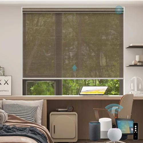 Miniatura 32 de SmartWings Persianas Enrollables Inteligentes Motorizadas con Filtro de Luz, Persianas Eléctricas con Control Remoto para Ventanas Compatibles