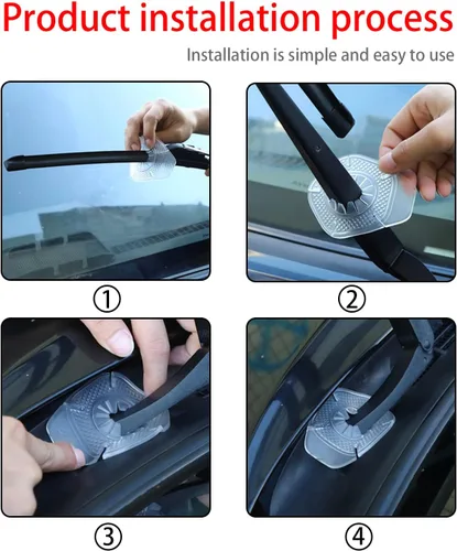 Miniatura 5 de 2 piezas de almohadillas de protección para agujero de brazo de limpiaparabrisas de coche, protector de agujero de brazo de limpiaparabrisas