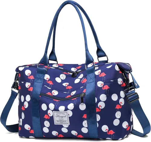Miniatura 57 de Bolsa de gimnasio con bolsillo húmedo, bolsa de viaje plegable para mujer, bolsa de viaje impermeable para viajes, gimnasio, yoga