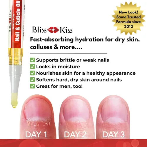 Miniatura 4 de NUEVO Bliss Kiss simplemente aceite puro de cutícula y uña kit principiante