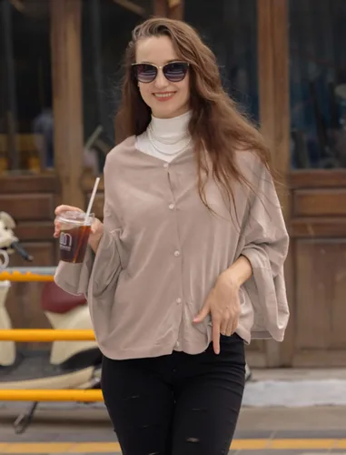Miniatura 25 de MissShorthair Versatile Women's Shawl Wrap – Soft Knitted Poncho Cape Scarf for Fall Winter