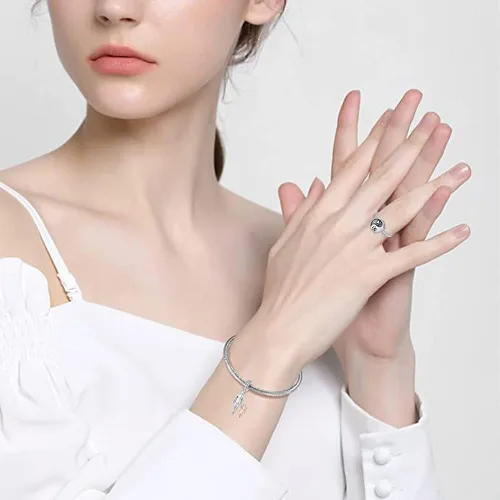 Miniatura 199 de PROESS Dije para padre, madre e hija, pulsera de plata de ley para pulseras, regalos de cumpleaños, día de San Valentín, para hija, madre, amante