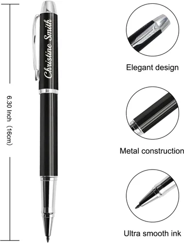 Miniatura 3 de Amlion Bolígrafos personalizados grabados personalizados con nombre, repuesto medio recargable, regalos personalizados para hombres y mujeres