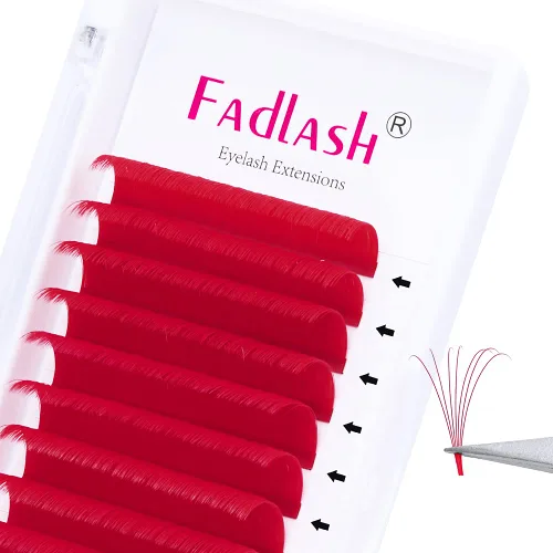 Miniatura 17 de Extensiones de pestañas con volumen, pestañas fáciles de abanico, rizo C, extensiones de volumen, extensiones de pestañas de colores de imitación