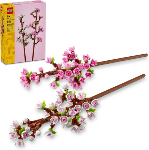 LEGO Juego de Construcción de Flores de Cerezo para Niños, Niñas y Niños, Edades 8+ - Decoración Artificial de Flores de Cerezo para el Hogar y