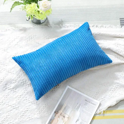 Miniatura 231 de Artscope Fundas de Almohada de Pana a Rayas Acogedoras Súper Suaves Decorativas Cuadradas Fundas de Cojín para Sofá Sillón Dormitorio Decoración
