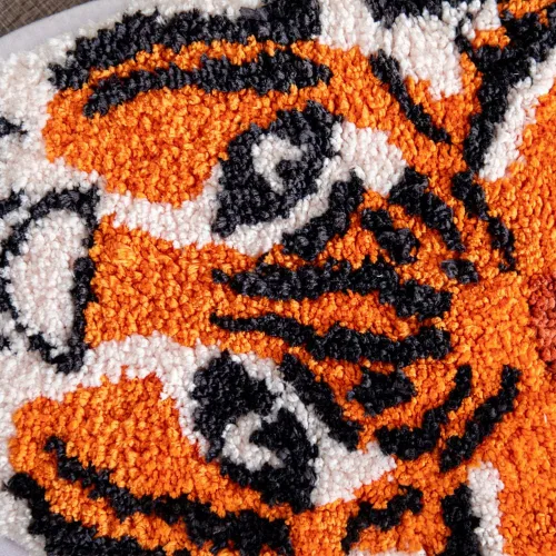 Miniatura 4 de Alfombra personalizada con estampado de tigre, bonita alfombra de felpa de tigre sintético, antideslizante, decoración del hogar, tapete esponjoso