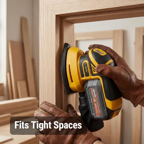 Miniatura 6 de Lijadora de detalles inalámbrica sin escobillas compatible con batería Dewalt de 20 V MAX (solo herramienta), lijadora de esquina ligera con caja