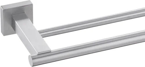 Miniatura 11 de Miyili Toallero doble de 24 pulgadas de acero inoxidable cepillado para toallas de baño, soporte de pared, A02N60B Acero cepillado